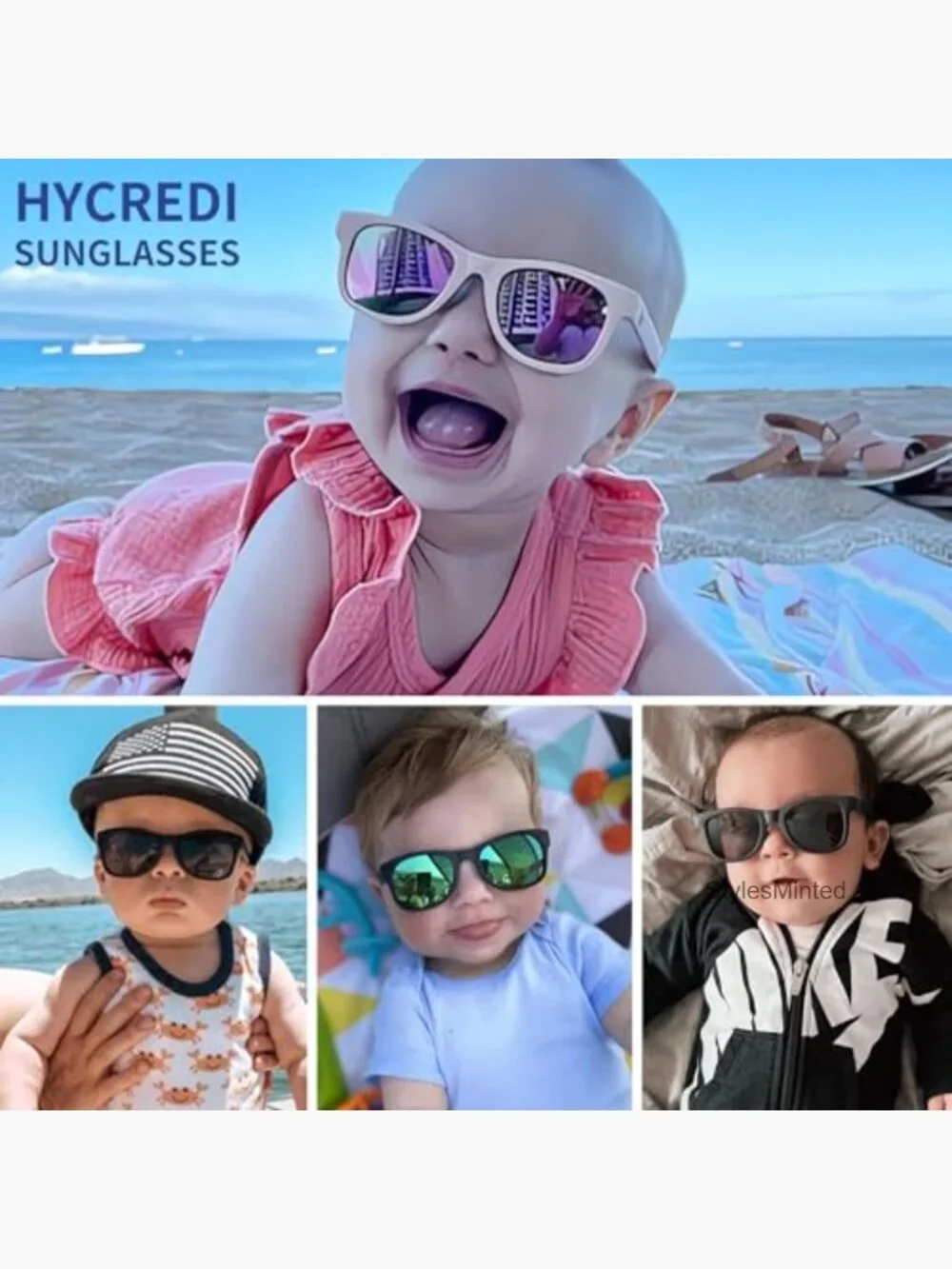 Flexible Bendable Baby Polarized Sunglasses with Strap